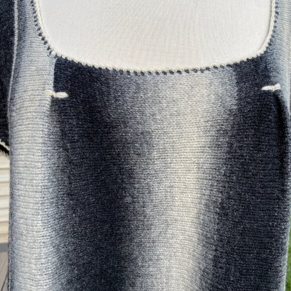 Baltic Inspirations Gradient Knit Tunic Dress Gray Wool Scandi Art Lagenlook-XL - Picture 4 of 14